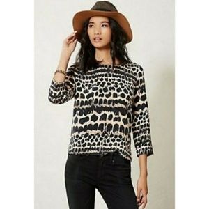 Anthropologie Maeve Linosa Silk Blouse